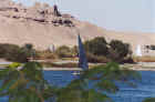 Phraonic era tombs (not royal) in the background on Elephantine island.