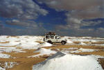 Sand is rich in fossils including sea shells, evidence that the Sahara was once under the ocean