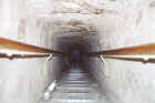 The narrowest and most claustrophobic part seen from the top
