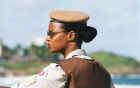 Don't you dare! Military policewoman in Bahia.