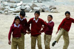 Schoolboys at a school in Himachal Pradesh, India