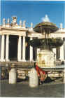 The pope hired Bernini to design the fountains in St. Peter's square