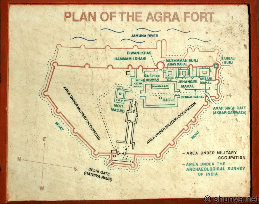 Agra Fort Map