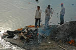 This is a small burning ghat south of the main burning ghat known as Manikarnika
