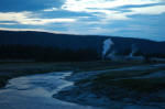 Twilight near Old Faithful