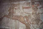 Relief painting inside the Great temple of Ramses II