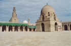 The oldest mosque in Cairo built in the 9th century CE in the Abbasid style by governor Ibn Tulun. It is the first structure to use the pointed arch, a good 200 years before Christianity adopted it for the European Gothic arch. Constructed entirely of mud brick and timber, it covers 6-1/2 acres in area.