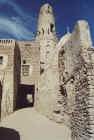 Mud brick minaret of a mosque