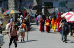 Outside the entrance to the Tsuglagkhang complex