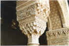 Detail on a pillar at Alhambra